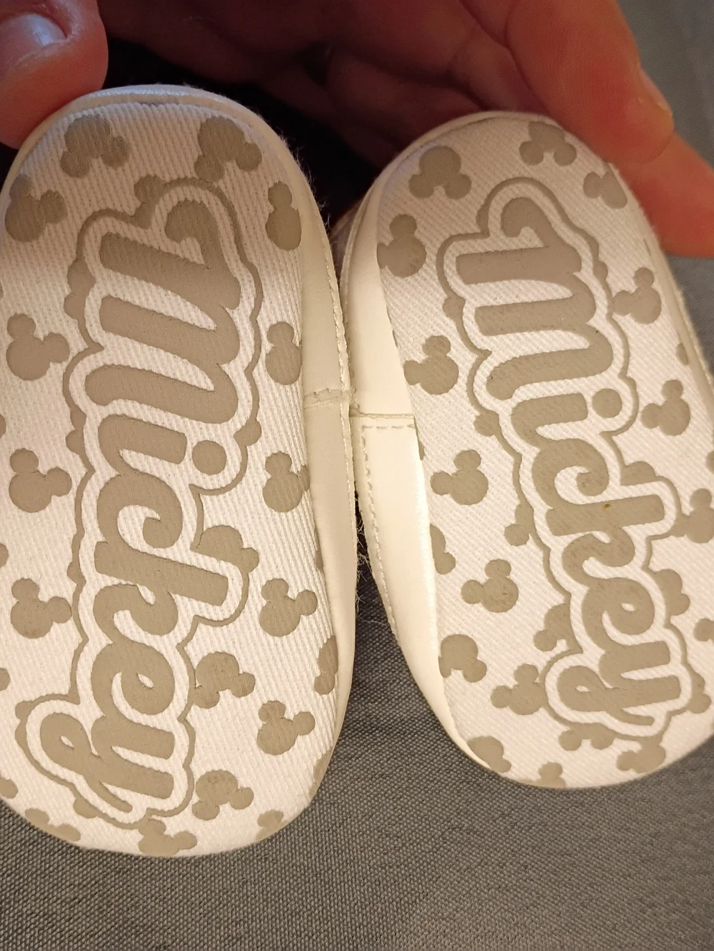 Baby White & Red Character Velcro Sneakers